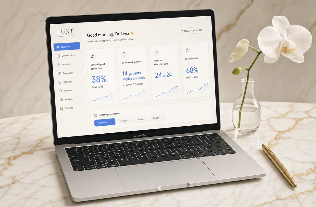 Recall window dashboard mockup